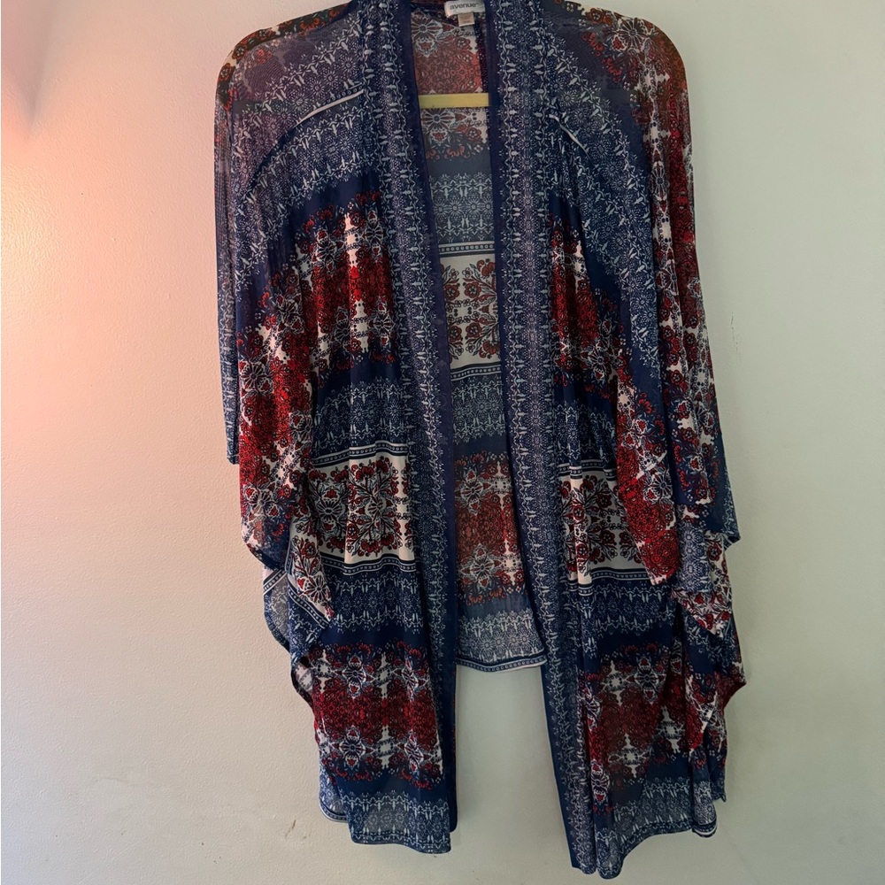 red white and blue shawl